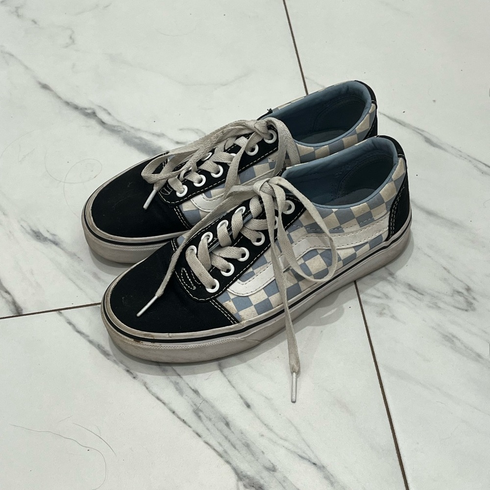 Blue Checkered Vans